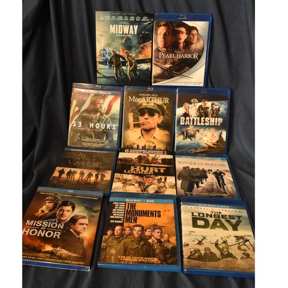 Lot of 11 War Action Blu-Ray Movies - Picture 2 of 2